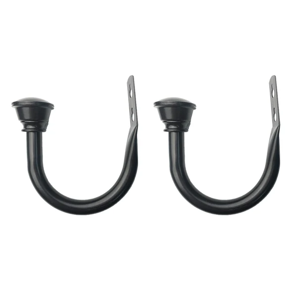 Solid Max Maxb 2x Iron Durable Curtain Hook Drapery Tieback U-shaped Wall Hooks Black Pure