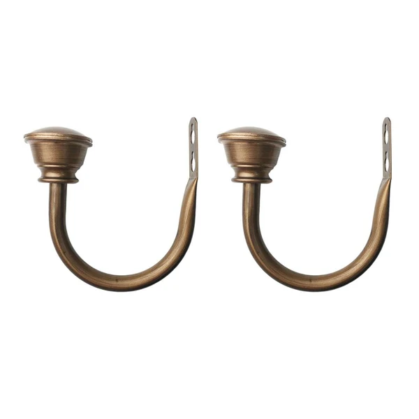 Lightweight Max Maxb 2 Set Sturdy Metal Half-ball Curtain Hook Drapery Tieback U Wall Hook Bronze Easy-to-Use