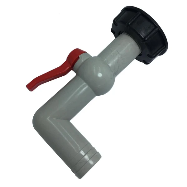 Functional Max Maxb 1000L IBC Tank Valve Tap Water Adapter 60mm 1 Inch 90 Degree Discharge Next-Generation