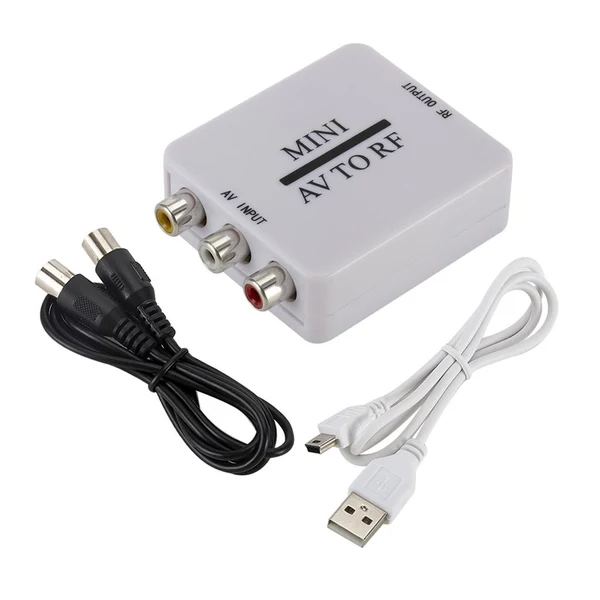 Effective Max Maxb Mini Rca Cb AV to RF Adapter 67.25Mhz 61.25Mhz Video Audio TV Signal Switc World-Class