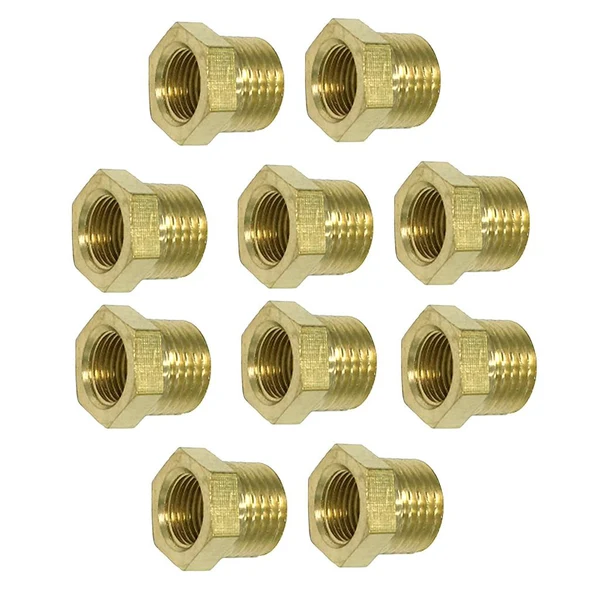 Genuine Max 10PCS 1 8 Male x 1 4 Inch Brass Invert Flare Female Pipe Adapter Fitting High-End
