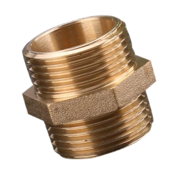 Excellent Max Brass Pipe Hex Nipple Fitting Adapter Male Thread Water Oil Connector DN25 Casual