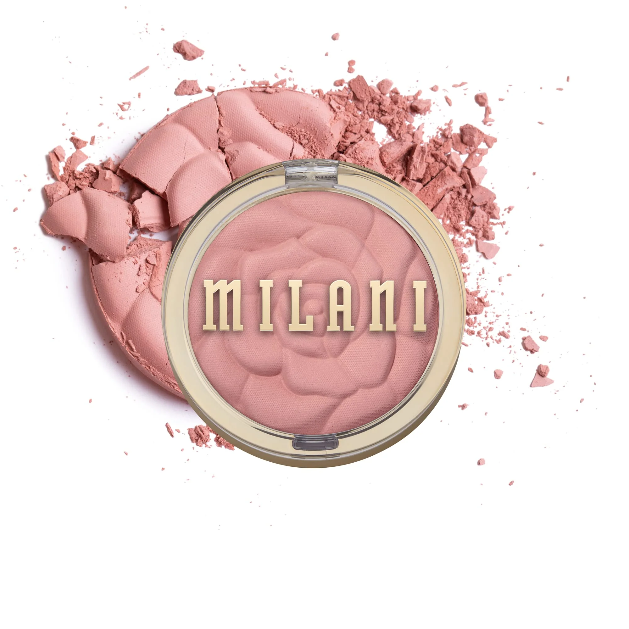 Certified Milani Rose Blush Powder Blush for Cheeks Cruelty Makeup - Shape Contour Highlight Face for a Natural Matte Finish -Romantic Rose Official