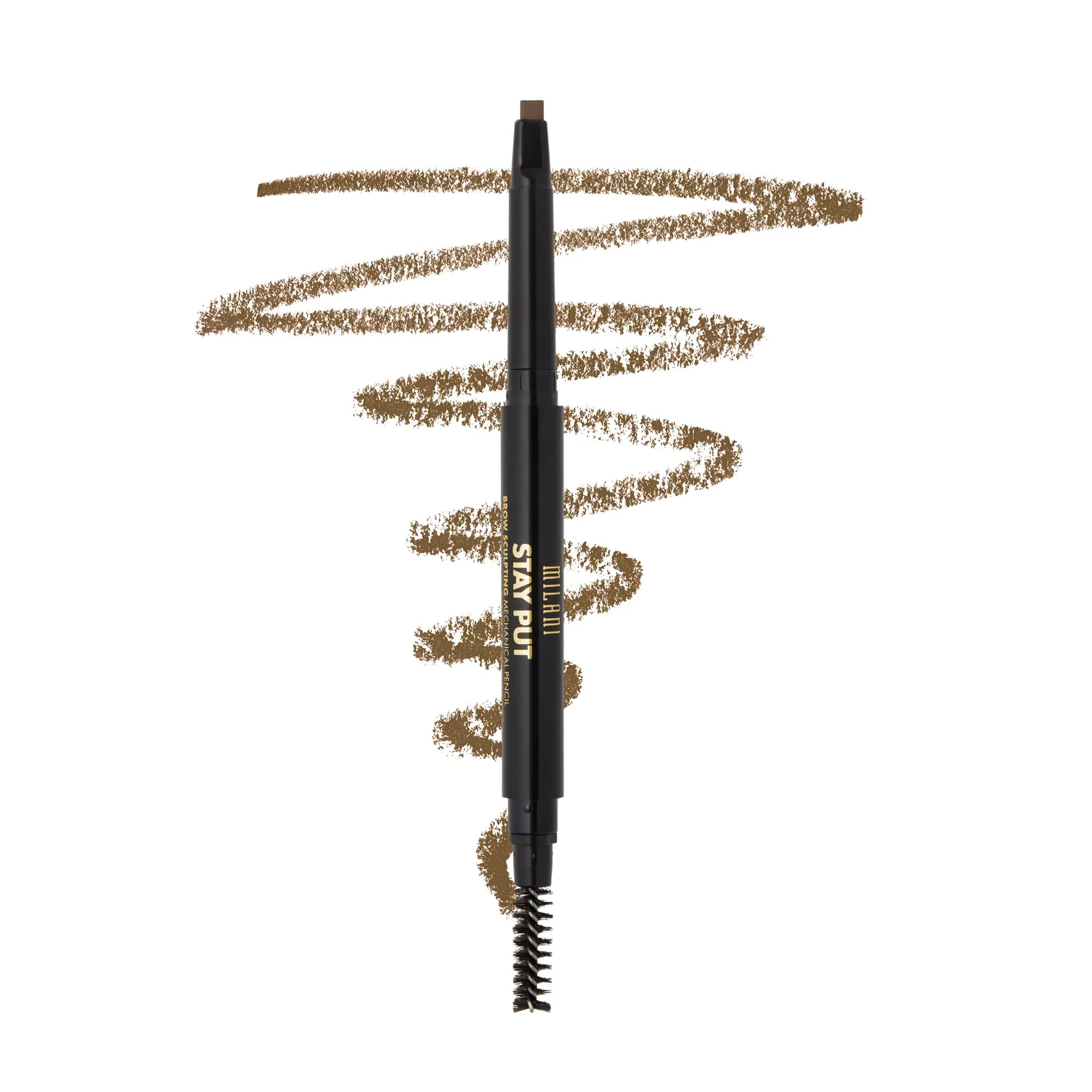 Natural Milani Stay Put Brow Sculpting Mechanical Pencil - Medium Brown 0.01 Ounce Cruelty- Long-Lasting Eyebrow Pencil that Defines and Shapes Brows High-Quality