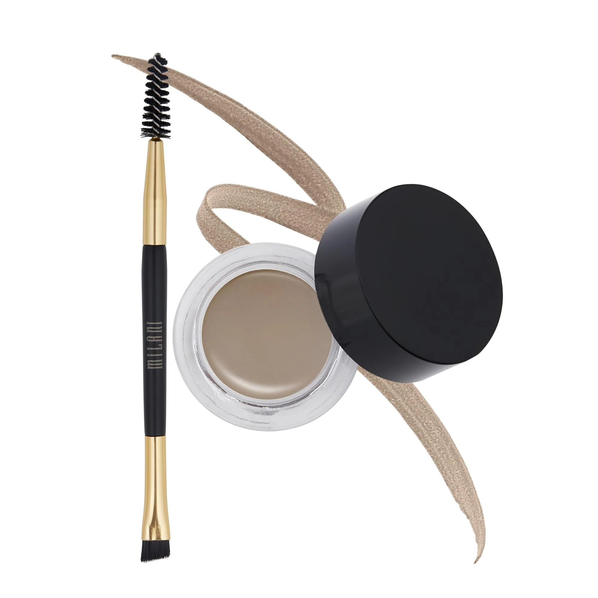 Fine Milani Stay Put Brow Color - Natural Taupe 0.09 Ounce Vegan Cruelty- Eyebrow Color that Fills and Shapes Brows‚ Certified