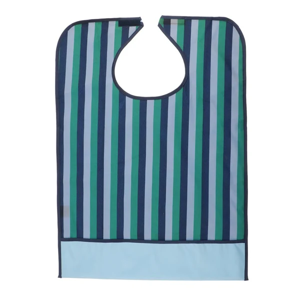 Detailed Max Reusable PVC Eating Bib Dining Clothing Protector for Elderly Adults Green Superior