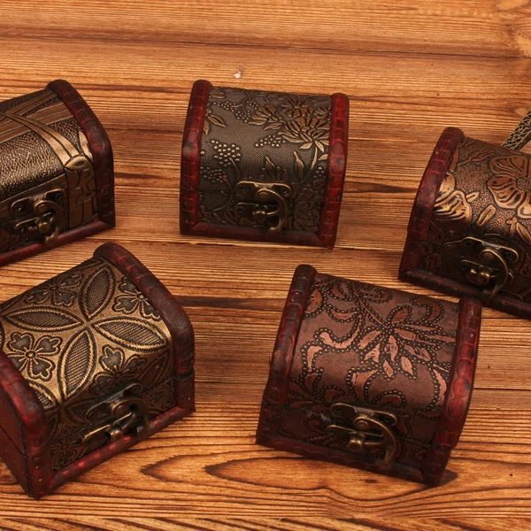Authentic Max Chinese Retro Vintage Wood Mini Woman Jewelry Box Necklace Storage Box Case First-Class