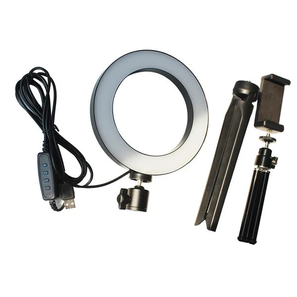 Expertly Made Max 6inch Dimmable Desktop LED Ring Light Video Fill Light Stand Lamp Advanced