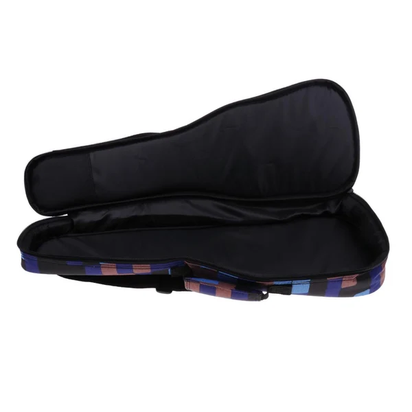 First-Class Max 1 Piece 26inch Ukulele Guitar Gig Bag Uke Case Carry Bag Blue Grid Durable