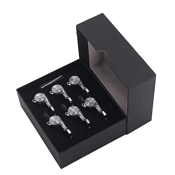 Minimalist Max 6R Locked String Guitar Tuning Pegs Tuner With Keys Small Square Head Silver Elegant