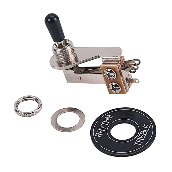 Trendy Max 3 Way Toggle Switch Plate Rhythm Treble Washer Ring Set Electric Guitar Part Long-Lasting