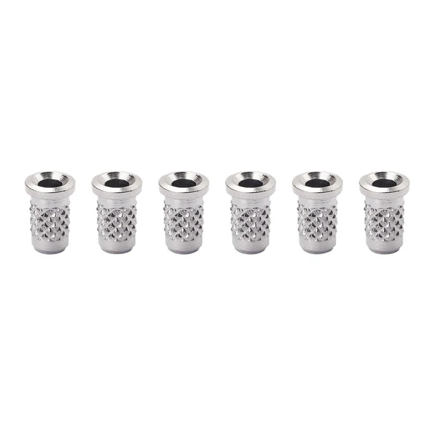 Detailed Max 6pcs Silver Guitar Mounting Ferrules Metal Bushings Bass Guitar Accessory Safe