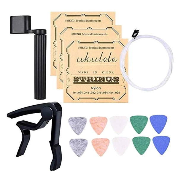 Recyclable Max Ukulele String Picks String Peg Winder and Capo Ukulele Repair Tool Parts Reusable