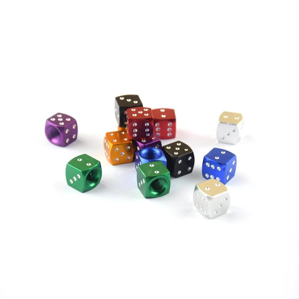 First-Class Max 4 Pieces Dice Dust Valve Caps Novelty Fun Retro Auto Car-styling Black Original