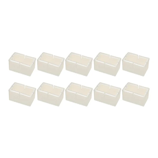 Authentic Max 10pcs No-slip Clear Chair Leg Caps Square Wood Floor Protectors 7-square Clean