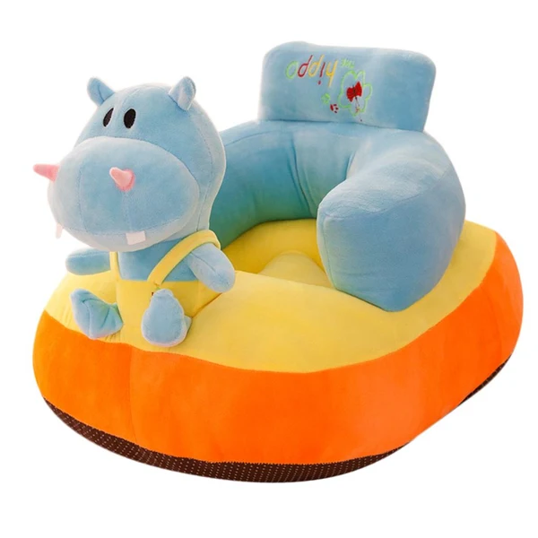 Authentic Max Kids Sofa Chair Children Plush Cartoon Animal Couch Seat Slipcover Hippo Official