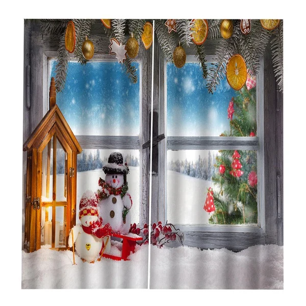 Excellent Max Christmas Living Room Bedroom Window Drapes 2 Panel Set 104x84inch B Specialty
