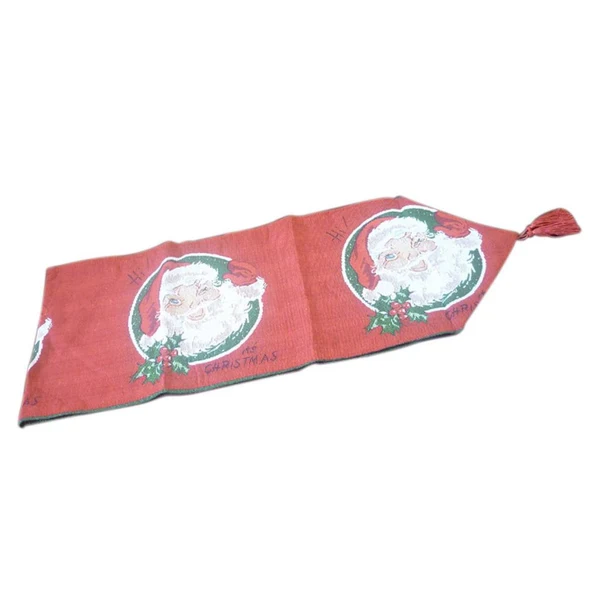 Clean Max Christmas Table Runner Cloth Cover Bed Runner Cover for Holiday Decor Santa High-End