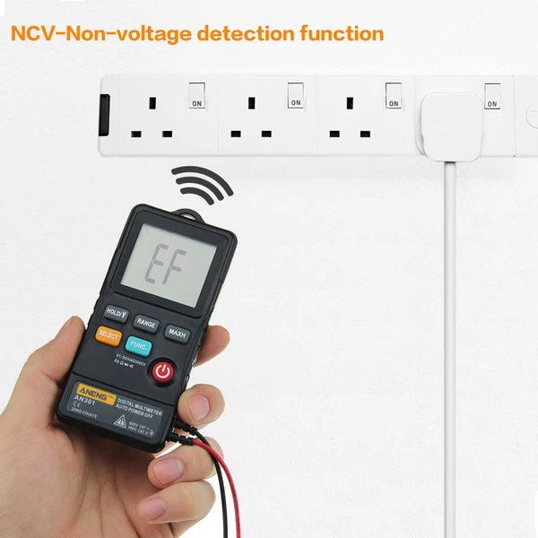 Practical Max Auto Ranging Handheld True RMS LCD Digital Multimeter AC DC Volt Tester Black Consistent