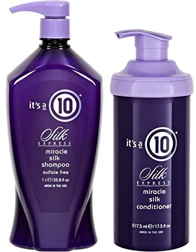 Durable It's a 10 Ten Silk Express DUO Shampoo 33.8 Oz Conditioner 17.5 Oz Clean