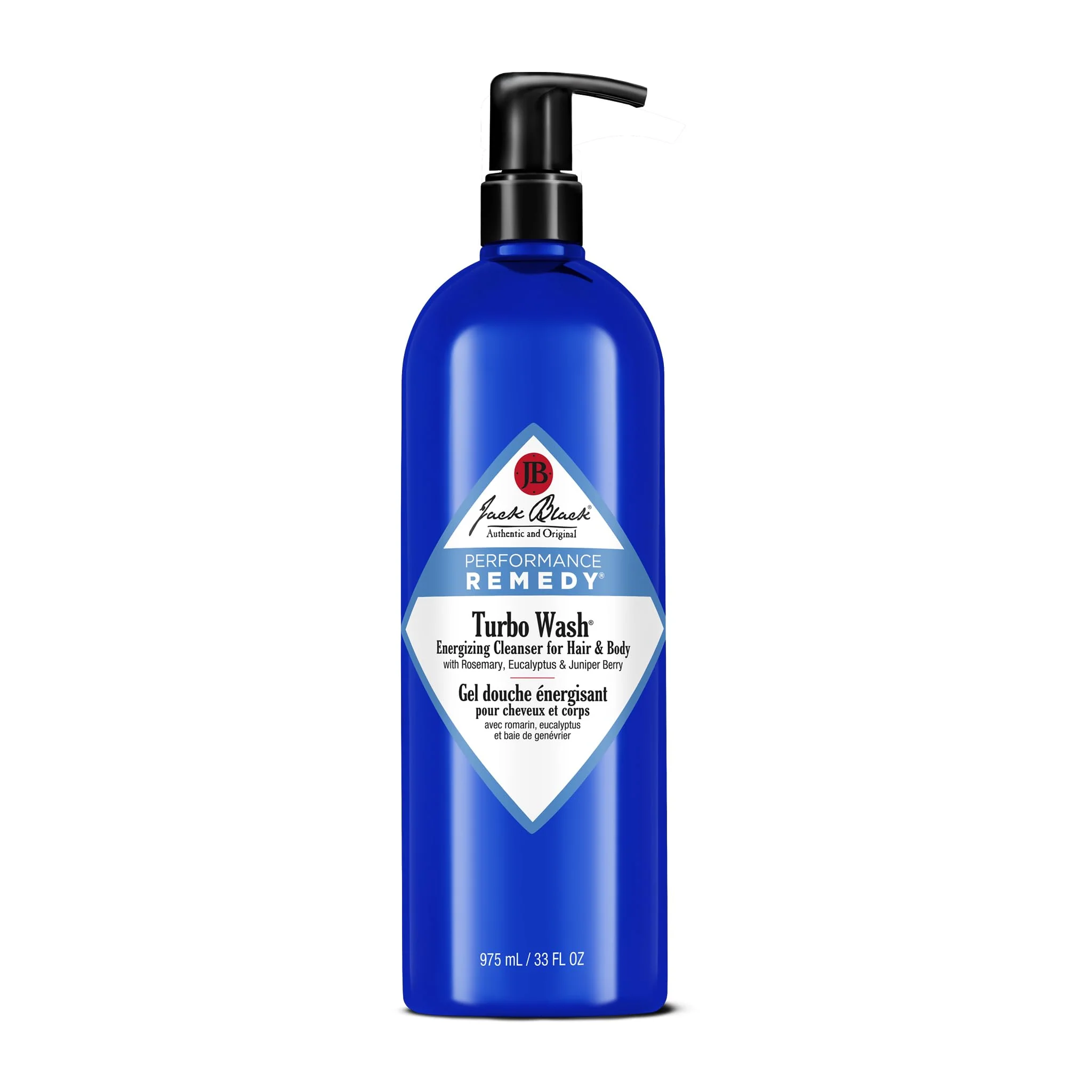 Refined Jack Black Turbo Wash Energizing Body Hair Cleanser 33 Fl Oz - Rosemary Eucalyptus Juniper Berry - Mens Body Wash Mens Shampoo Skin Care Hair Genuine