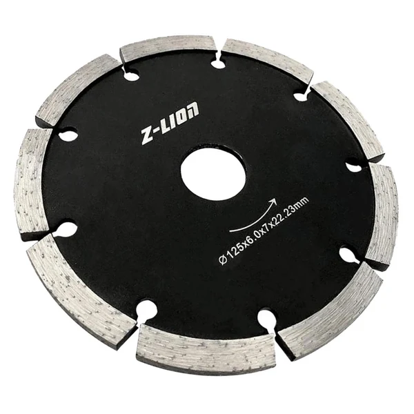Casual Max 125mm Diameter Diamond Cutting Disc Fit for Masonry Concrete 125x6.0x7x22.23mm Soft