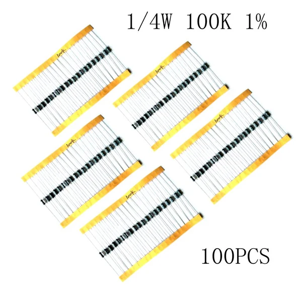 Next-Generation Max 100 Pieces 1 4W Metal Film Resistor Precision Resistor Precision 1 Effective