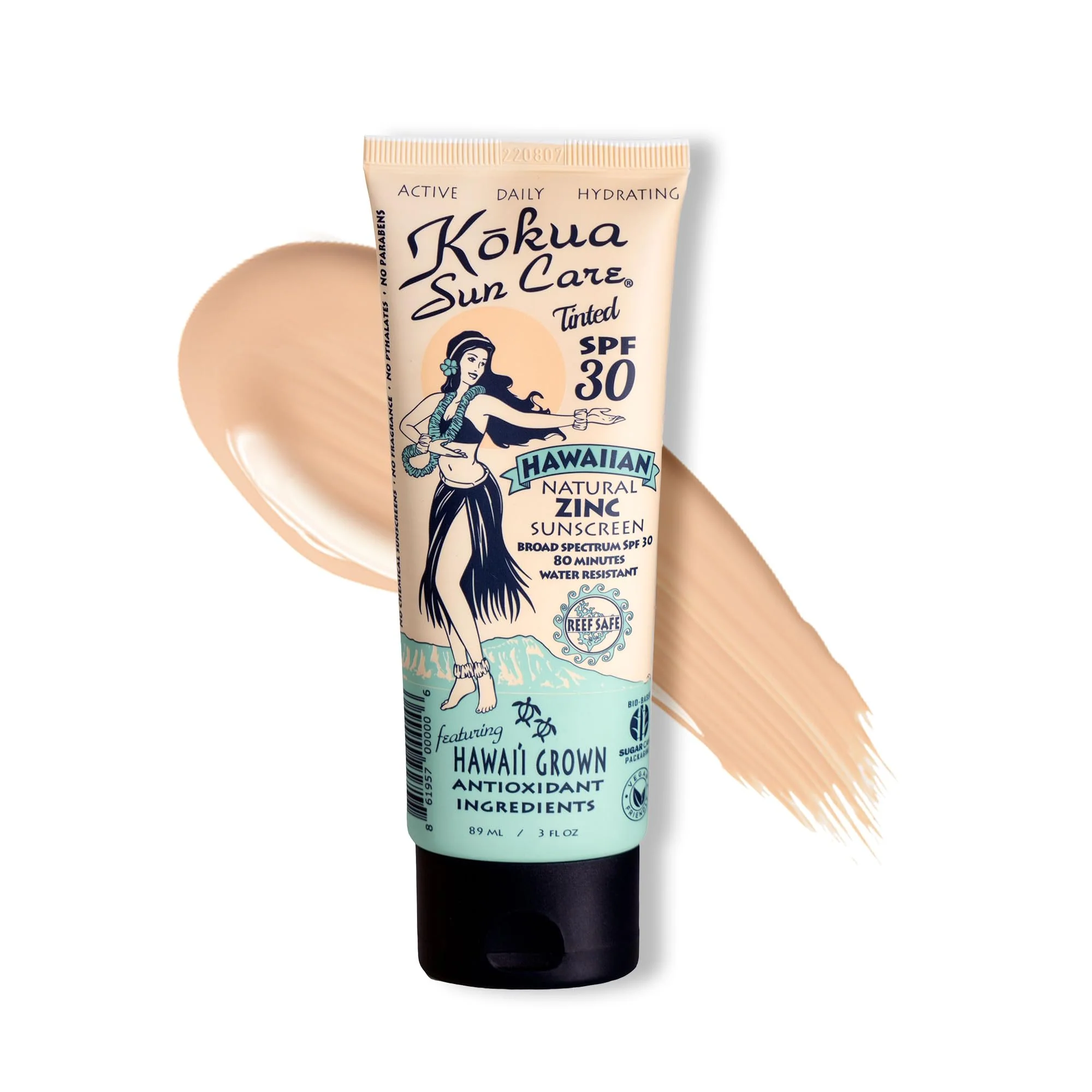 Specialty Kokua Sun Care Hawaiian Reef Safe SPF 30 Zinc Oxide Tinted Mineral for Face Body Sun Protection Water Resistant Chemical Natural Elegant