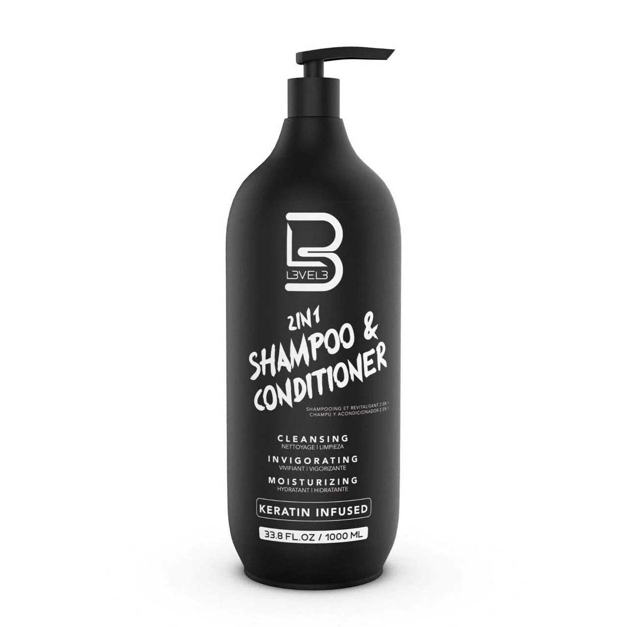 High-Performance L3 Two in One Shampoo and Conditioner - Smooths and Strengthens Hair - Improves Shine and Tames Frizzy Hair - 33.8 Fl Oz Smart
