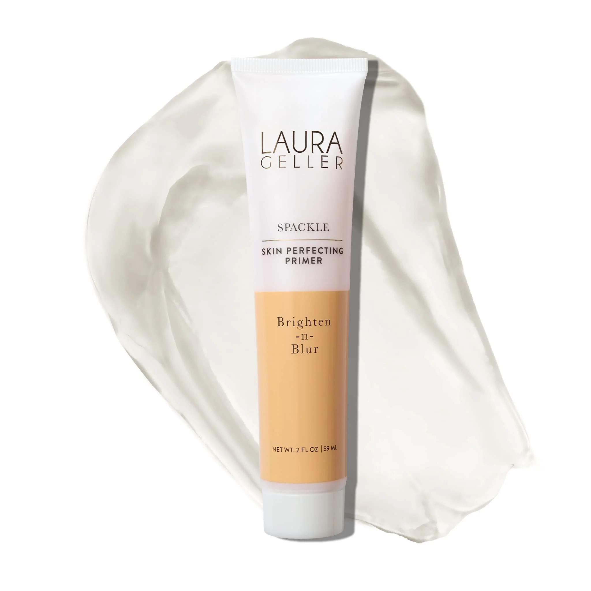 Prestigious LAURA GELLER NEW YORK Spackle Primer - Brighten-n-Blur - Super-Size 2 Fl Oz - Mattifying Makeup Primer for Mature Skin Advanced