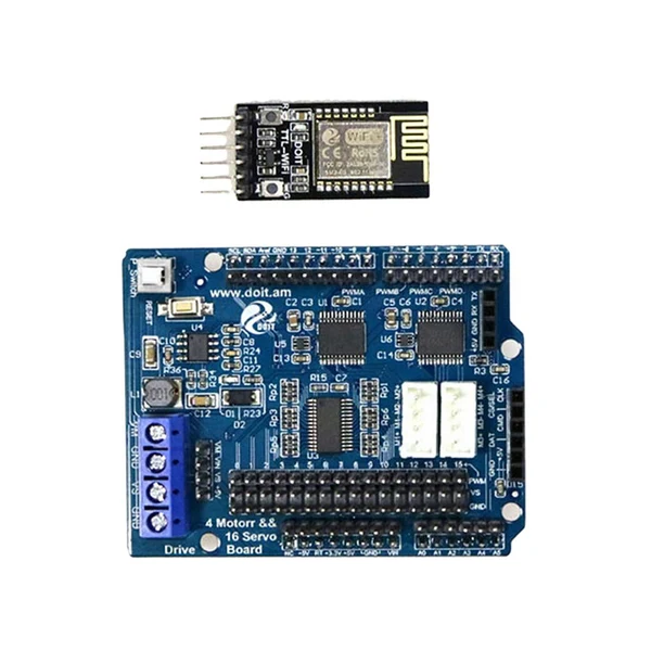 First-Class Max 2 4 DC Motor 16-Way Servo Drive Board Arduino Motor Drive Board WiFi Module Comfortable
