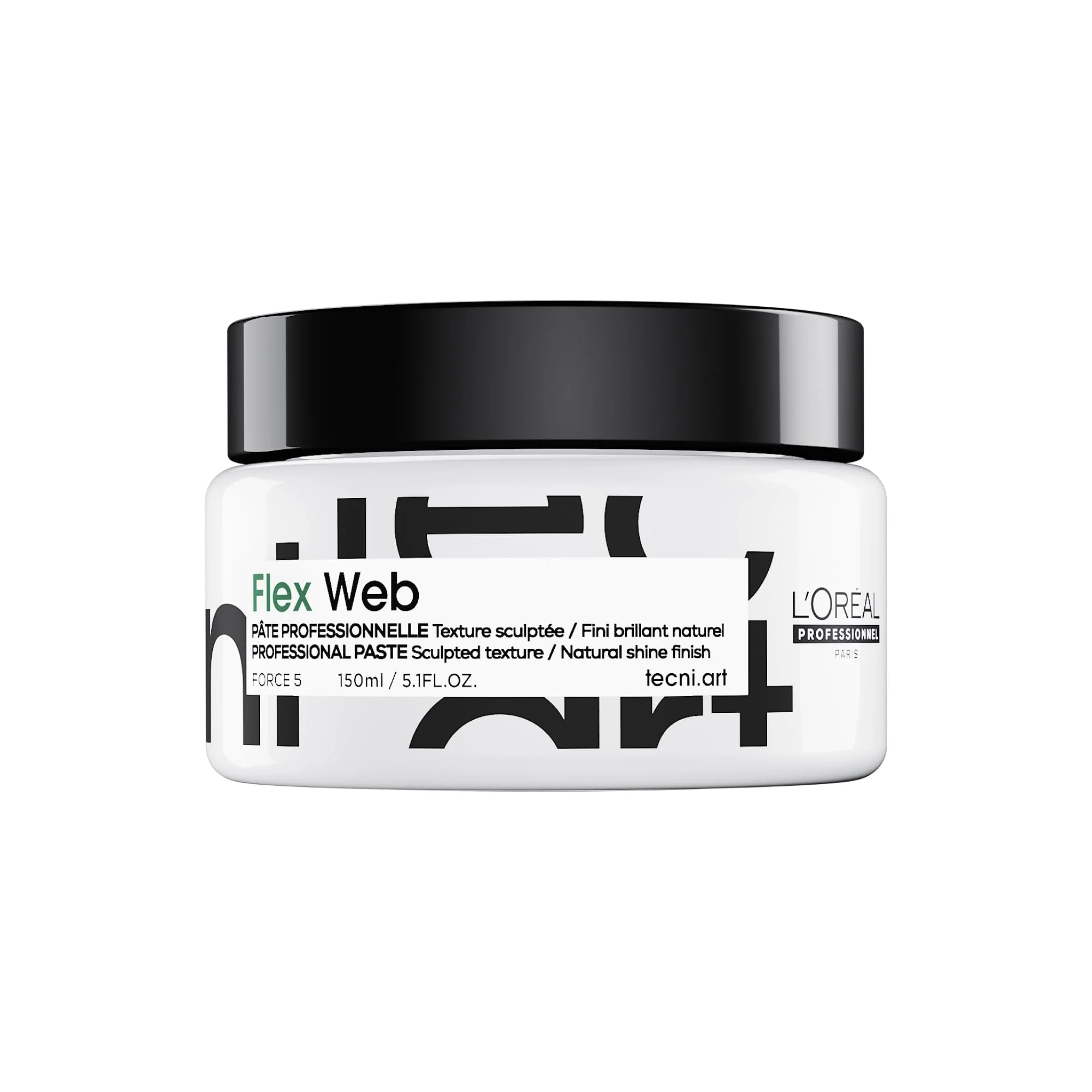 Official L'Oréal Professionnel Paris Flex Web Texture Paste - Strong Hold Pomade and Styling Gel For All Hair Types Packaging May Vary Clean