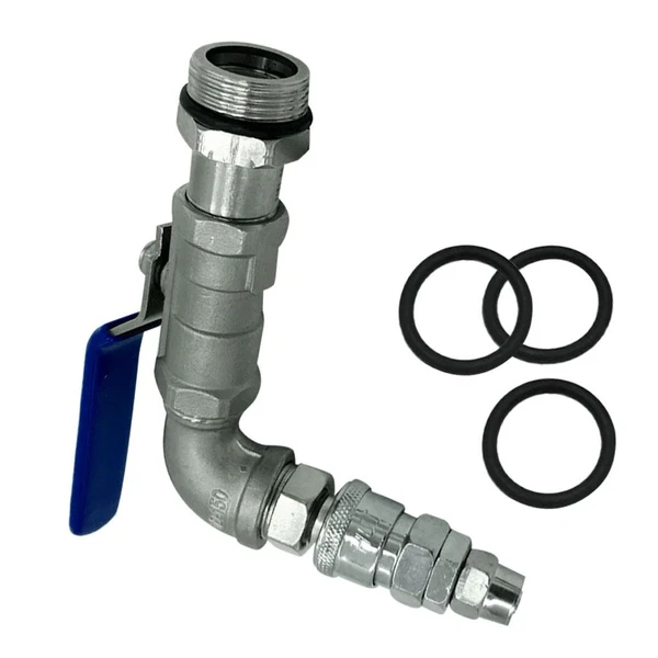 Versatile Max 90 Degree Ton Barrel Outlet Tap for Oil Water Outlet One-piece Valve - 90 Degrees Quick Connection Type Connected to PU Air Tube 12mm World-Class