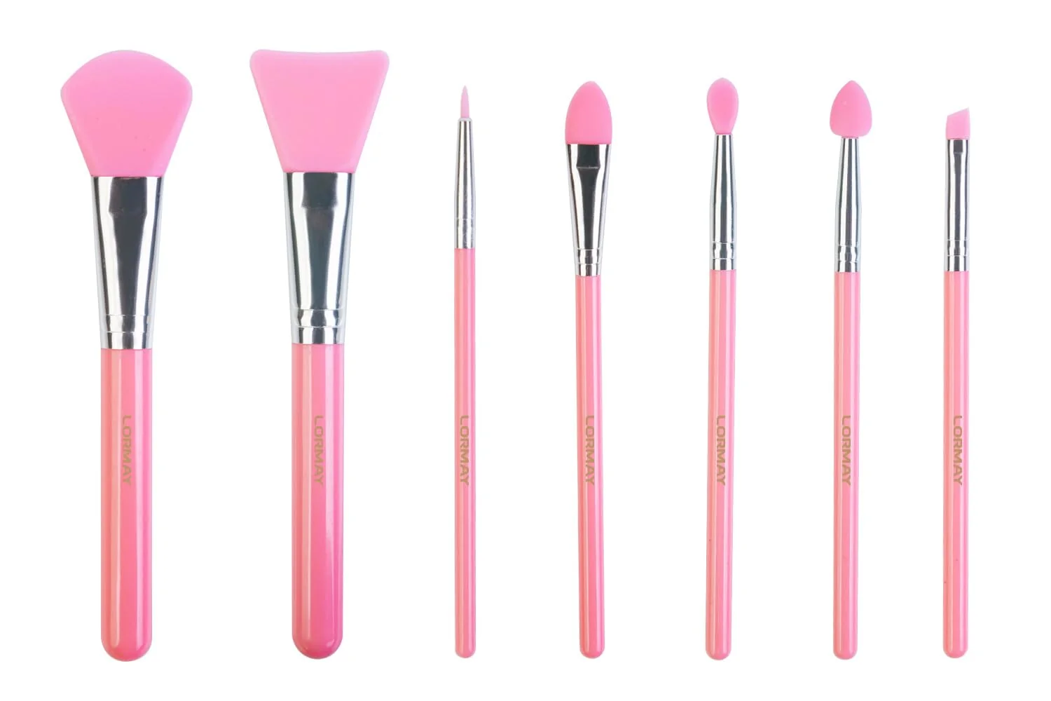 User-Friendly LORMAY 7 Pcs Silicone Brush Applicator Kit for UV Resin Epoxy Art Crafting and Cream Makeup Products Pink Fine Crafted