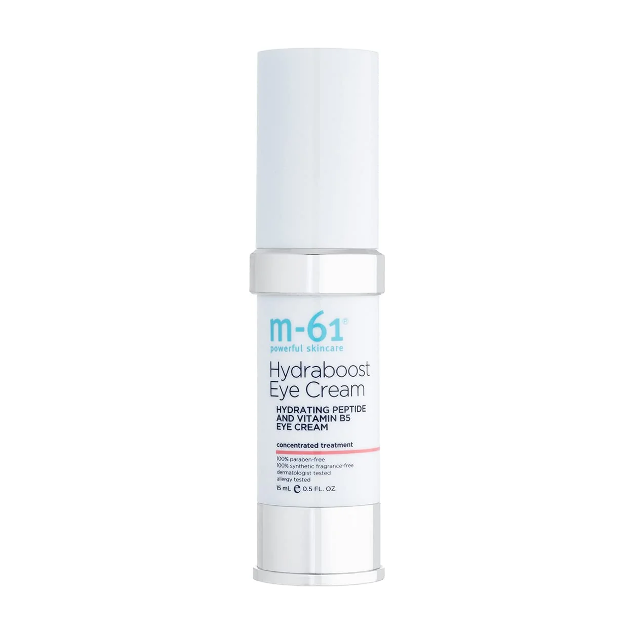 Certified m-61 Hydraboost Eye Cream Moisturizing Firming Undereye Cream with Hyaluronic Glycolic Vitamin B5 and Peptides. Dermatologist Tested Smooth