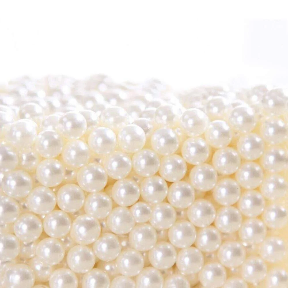 Fine Crafted Makeup Beads for Brushes Art Faux Pearls HBlife 1100-Piece Round Pearl Beads to Hold Makeup Brush Lipstick Mascara Eyeliner 8mm Beige Premium