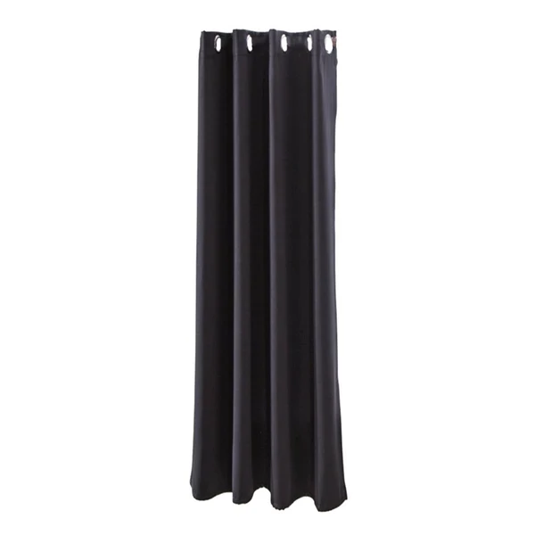 Minimalist Max Solid Color Blackout Window Curtains Panels for Bedroom Black 42x84inch Efficient