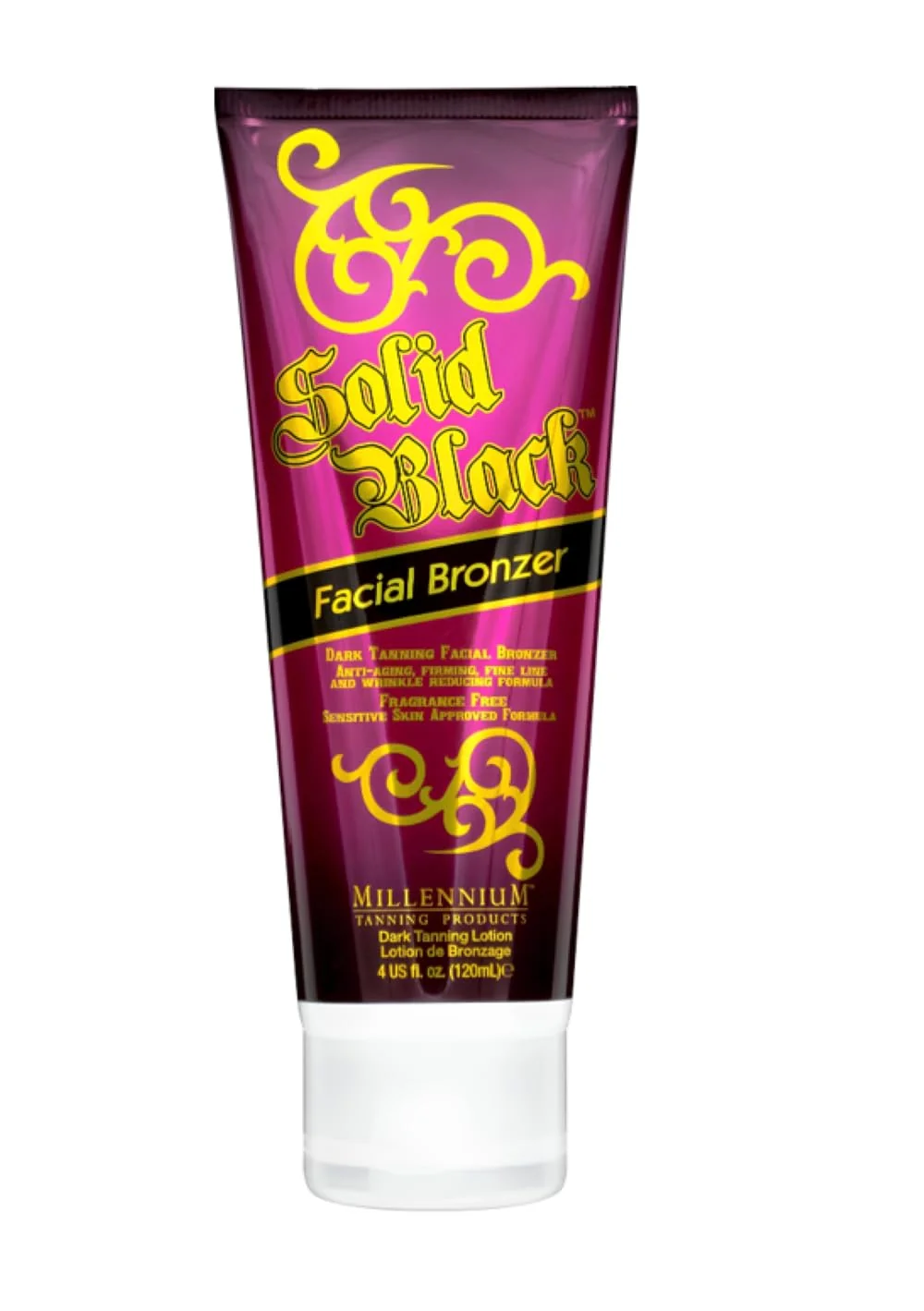Relaxed Millennium Tanning Solid Black Facial Bronzer Skin-Firming Tanning Lotion for Face 4 ounces Official