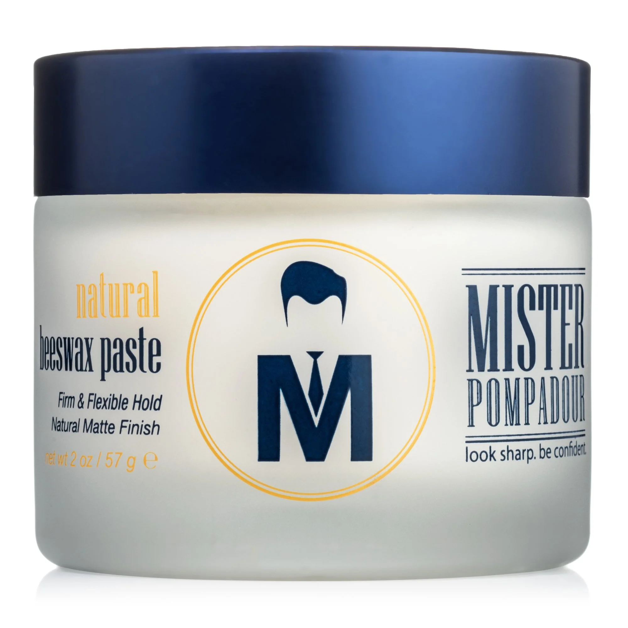Excellent Mister Pompadour Natural Beeswax Paste Matte Hair Product for Men Women HIgh Hold No Shine Water Based - Easy To Wash 2oz Professional