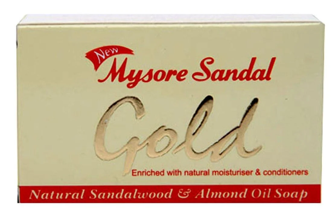World-Class Mysore Sandal Gold Soap 125 Grams Per Unit Pack of 4 - Purest Premium Material