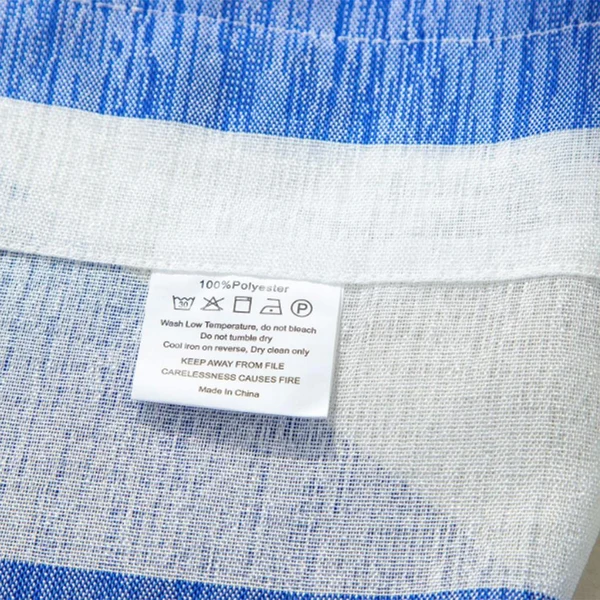 Expertly Made Max Window Striped Short Valance Rod Pocket Curtains Kitchen Blue_ 137x91.5cm Environmentally Friendly