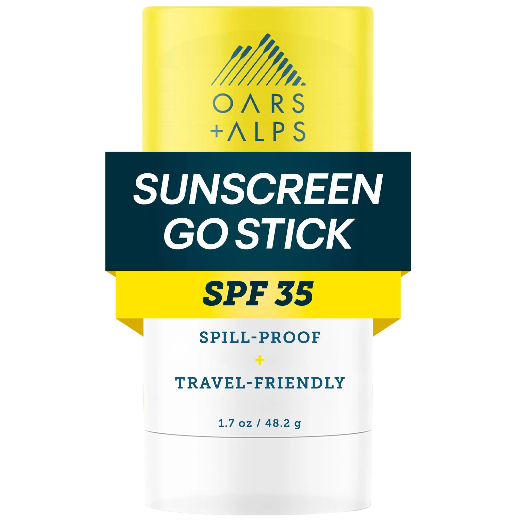 Sophisticated Oars Alps Clear Face Sunscreen Stick SPF 35 Travel Sunscreen Roll On for Face Body SPF Stick with Vitamin E Antioxidants Water Sweat Contemporary