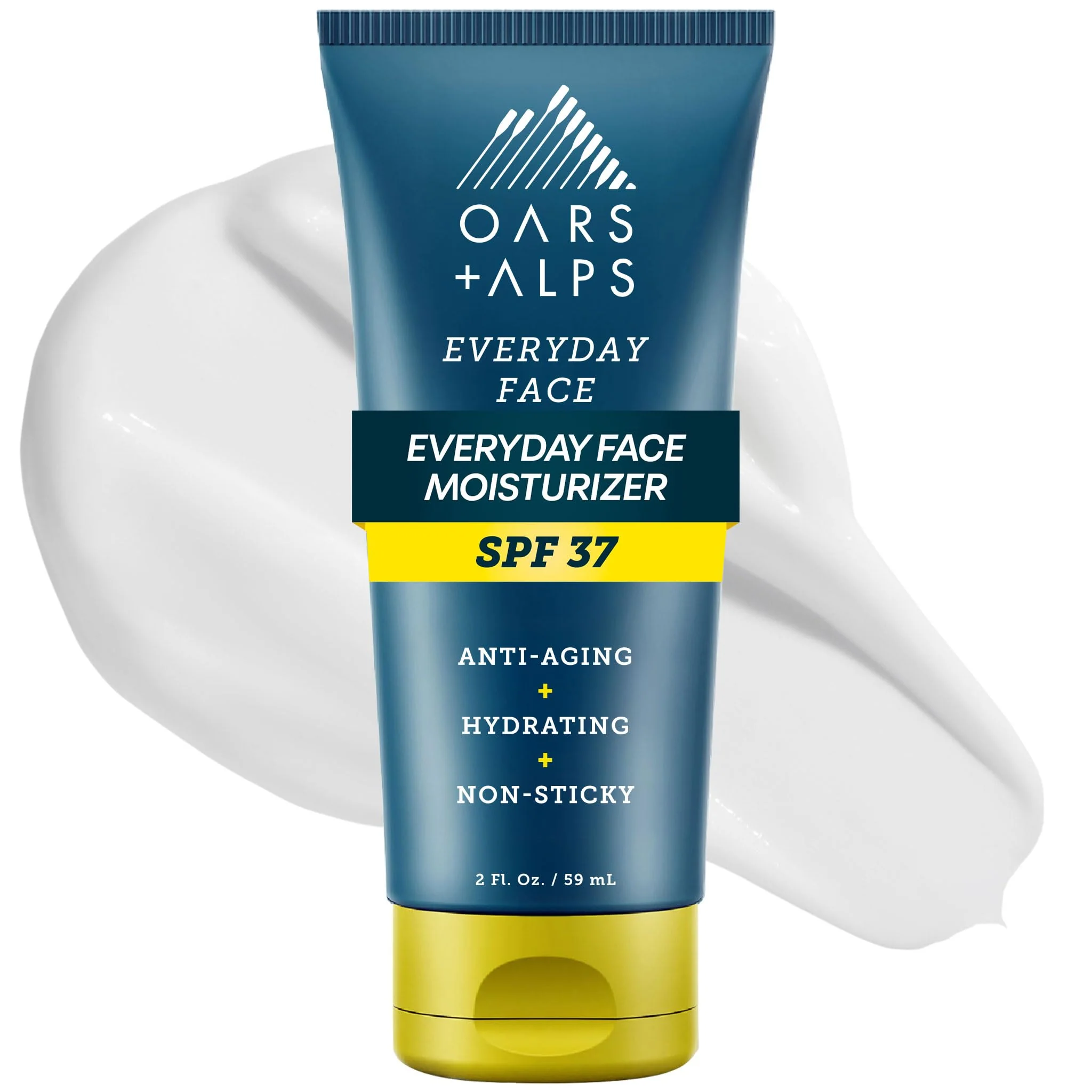 Eco-Friendly Oars Alps Travel Sunscreen for Face Everday Use SPF 37 Anti Aging Face Sunscreen Body Lotion Infused with Hyaluronic Acid Vitamin E and B5 Clean