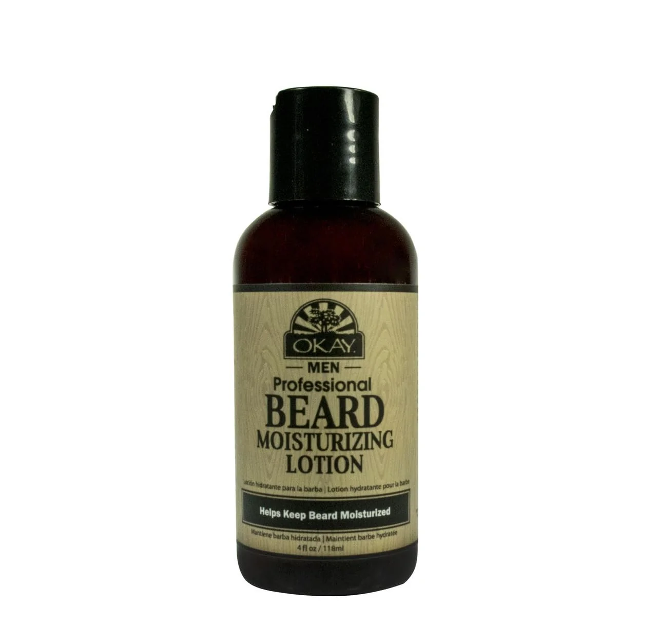 Eco-Friendly OKAY Men's Beard Moisturizing Lotion 4 Ounce High-Quality