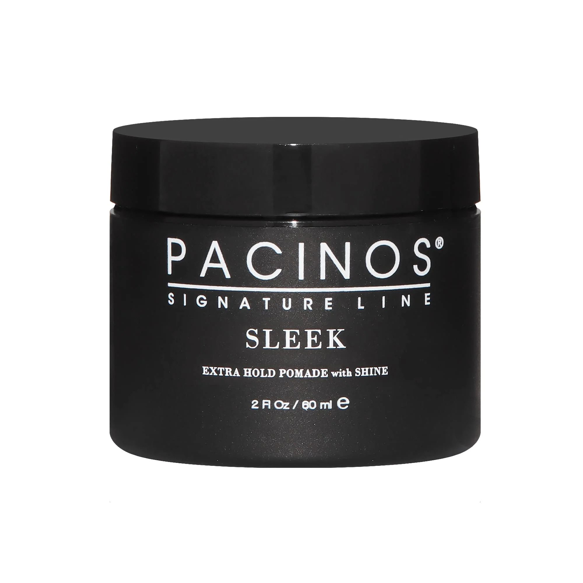 Authentic Pacinos Sleek - Signature Extra Hold Pomade with Shine Long Lasting Definition All Hair Types 2 fl. oz. Reusable