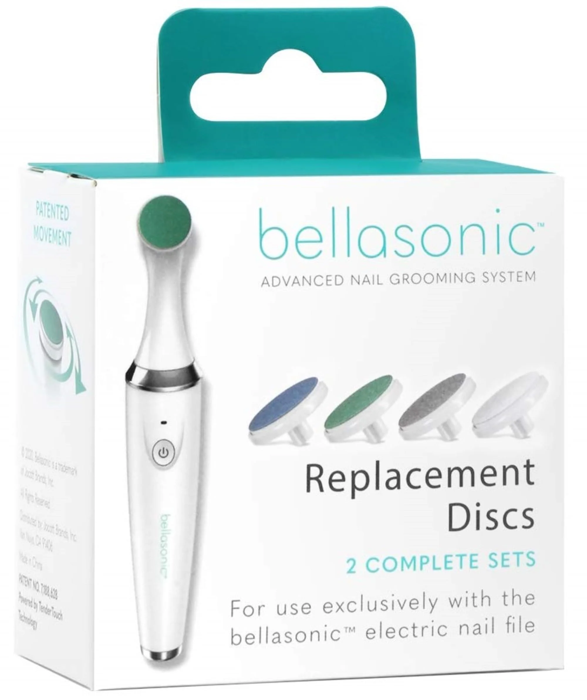 Convenient Discs for Bellasonic 4-in-1 Rechargeable Electric Nail File Set with Unique Oscillating Head - Shape Smooth Buff Shine Nails Remove Premium Material