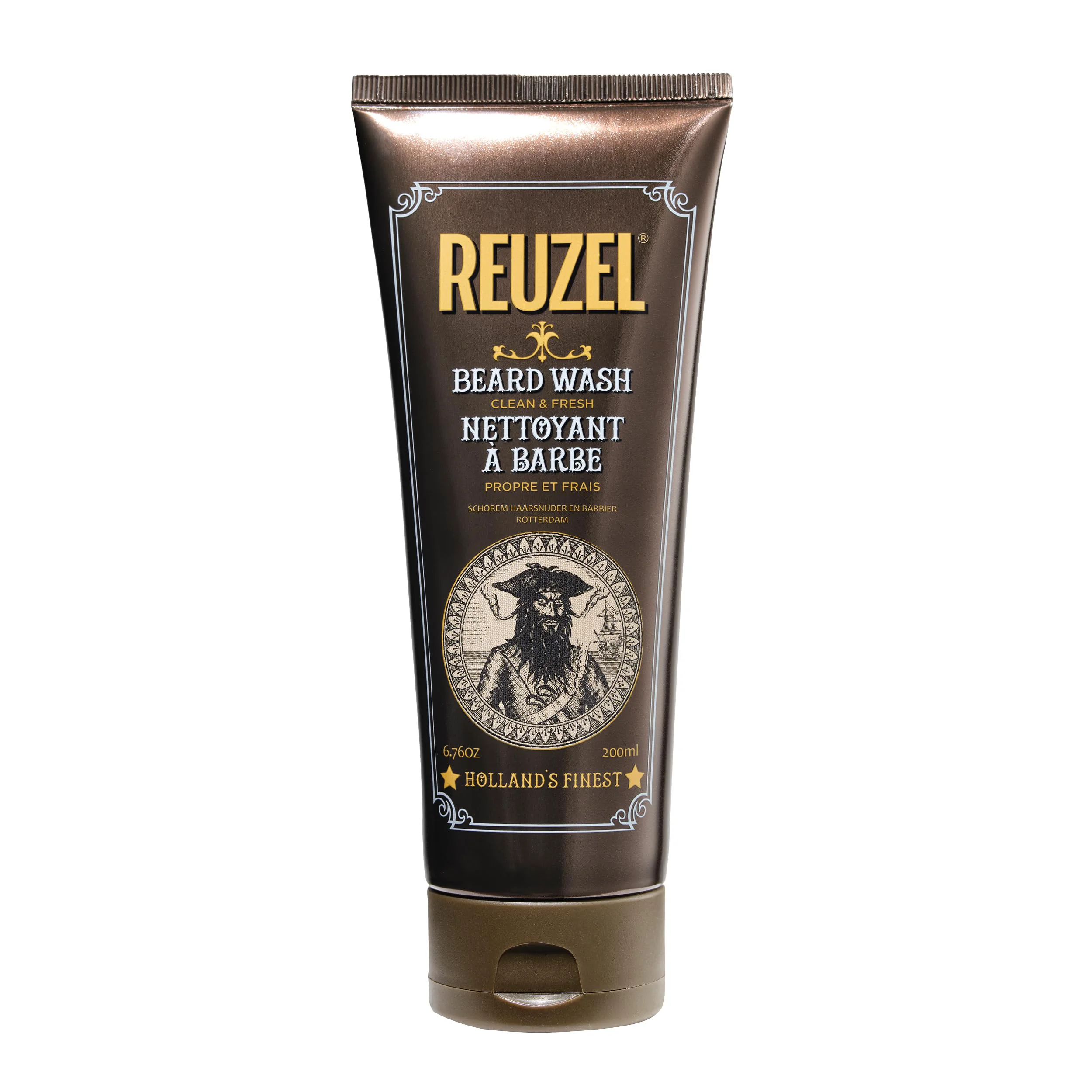 Exclusive REUZEL Clean Fresh Beard Wash Softens Beard Cleanses and Moisturizes Gentle Non-Comedogenic Vegan Formula Light Citrus Mint Scent For All Detailed