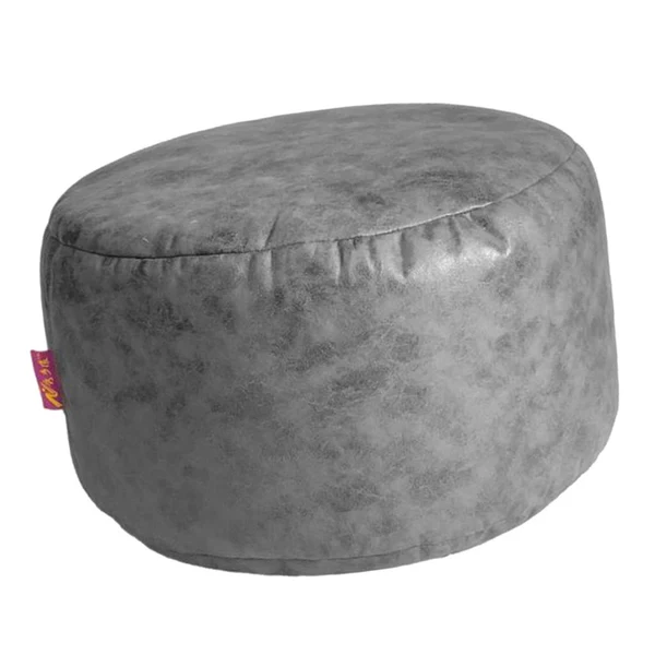 Dependable Max Brown Round Ottoman Pouf Cover Footstool Slipcover Dark Gray Easy-to-Use