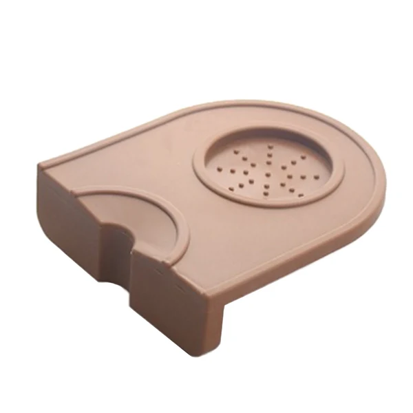 Optimized Max Coffee Tamper Mat Silicone Nontoxic Anti Slip Espresso Tamper Mat Brown1 Sophisticated