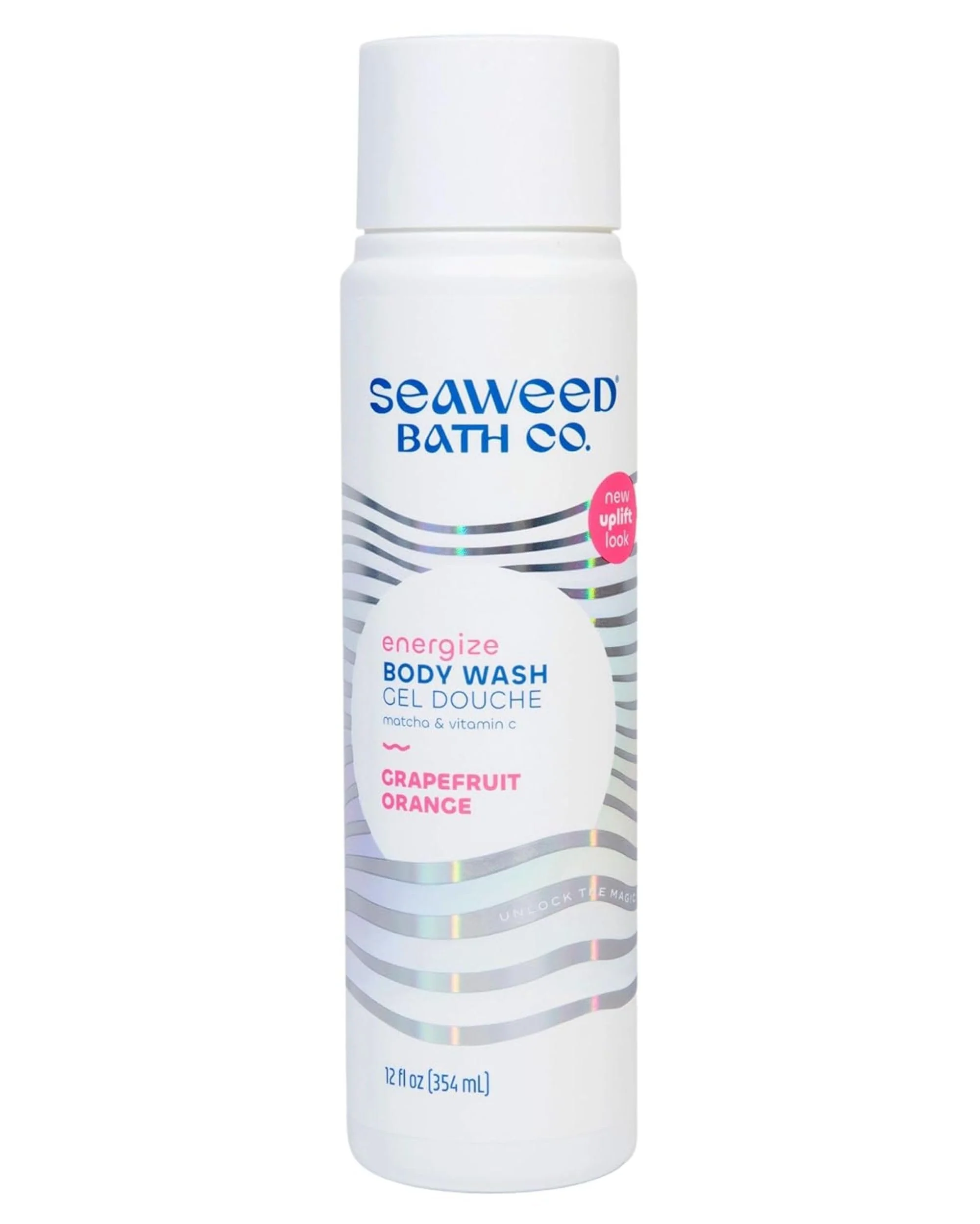 Elegant Seaweed Bath Co. Energize Body Wash Grapefruit Orange Scent 12 Ounce Shower Gel for Men Women Vegan Paraben Sulfate Cruelty Quality
